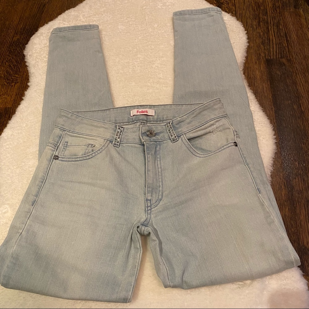 Blugirl Folies Distressed Light Denim Size 26